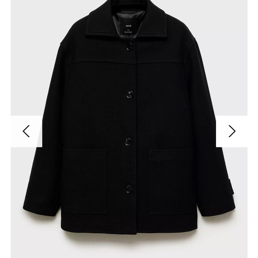 Mango Women’s Colombo Wool Black Jacket, new with tags - Picture 3 of 11